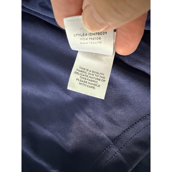 Lulus Blue Smocked Ruffle Long Sleeve Mini Dress XL Swiss Dot Sheer Sleeves - Picture 10 of 12